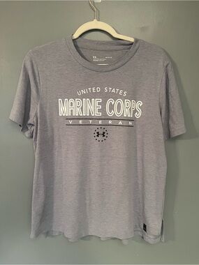 Under Armour Women’s Gray "United States Marine Corps Veteran" T-Shirt